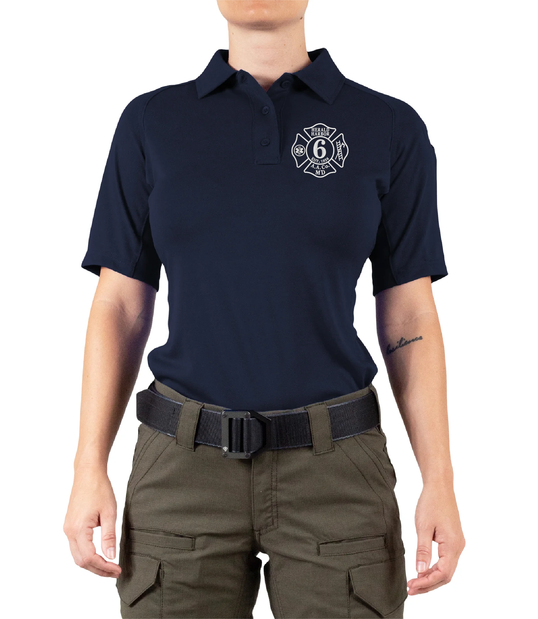 HH6 First Tactical Navy Women's Performance Polo (E)