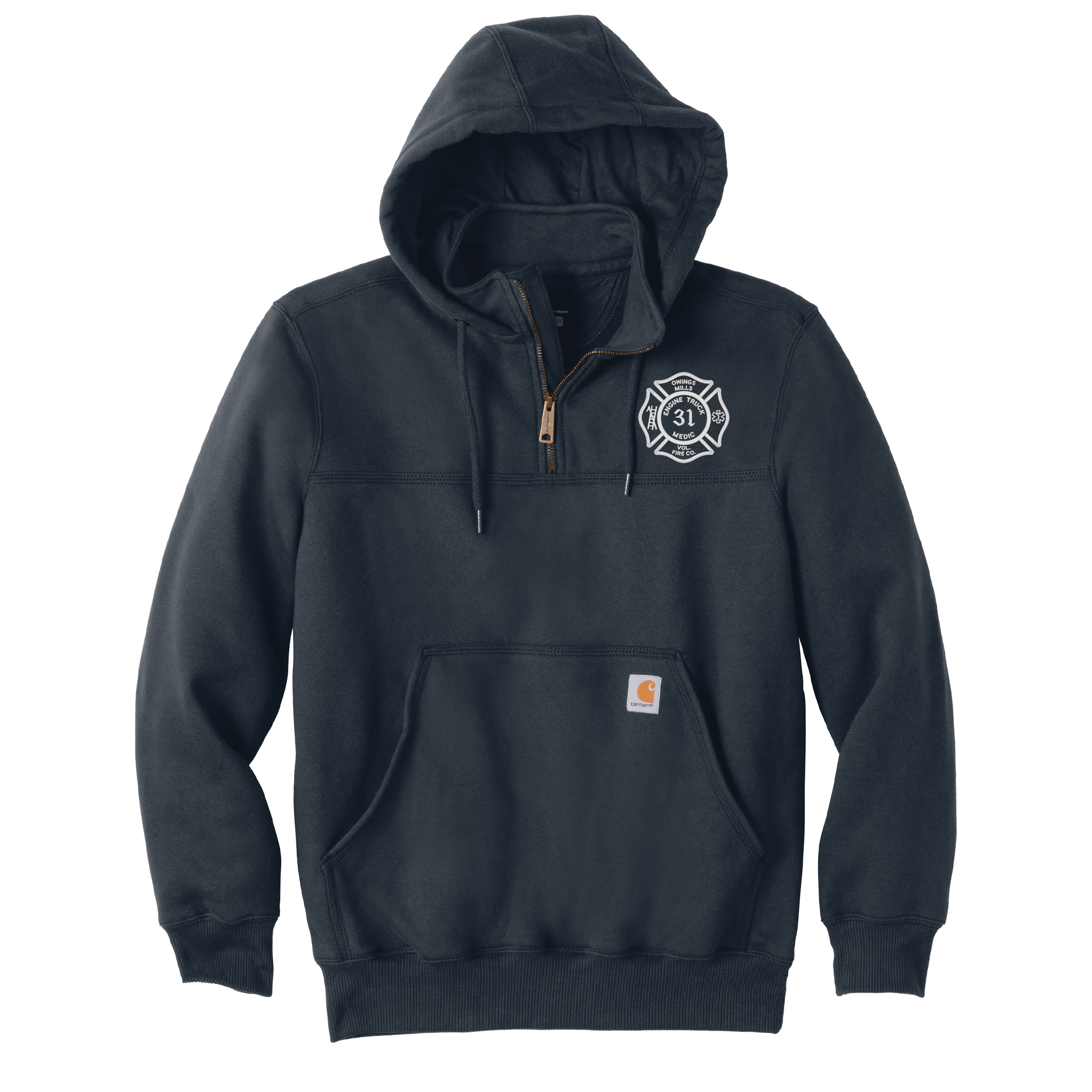 OM Carhartt® Rain Defender® Paxton Heavyweight Hooded Zip Mock Sweatshirt (E)