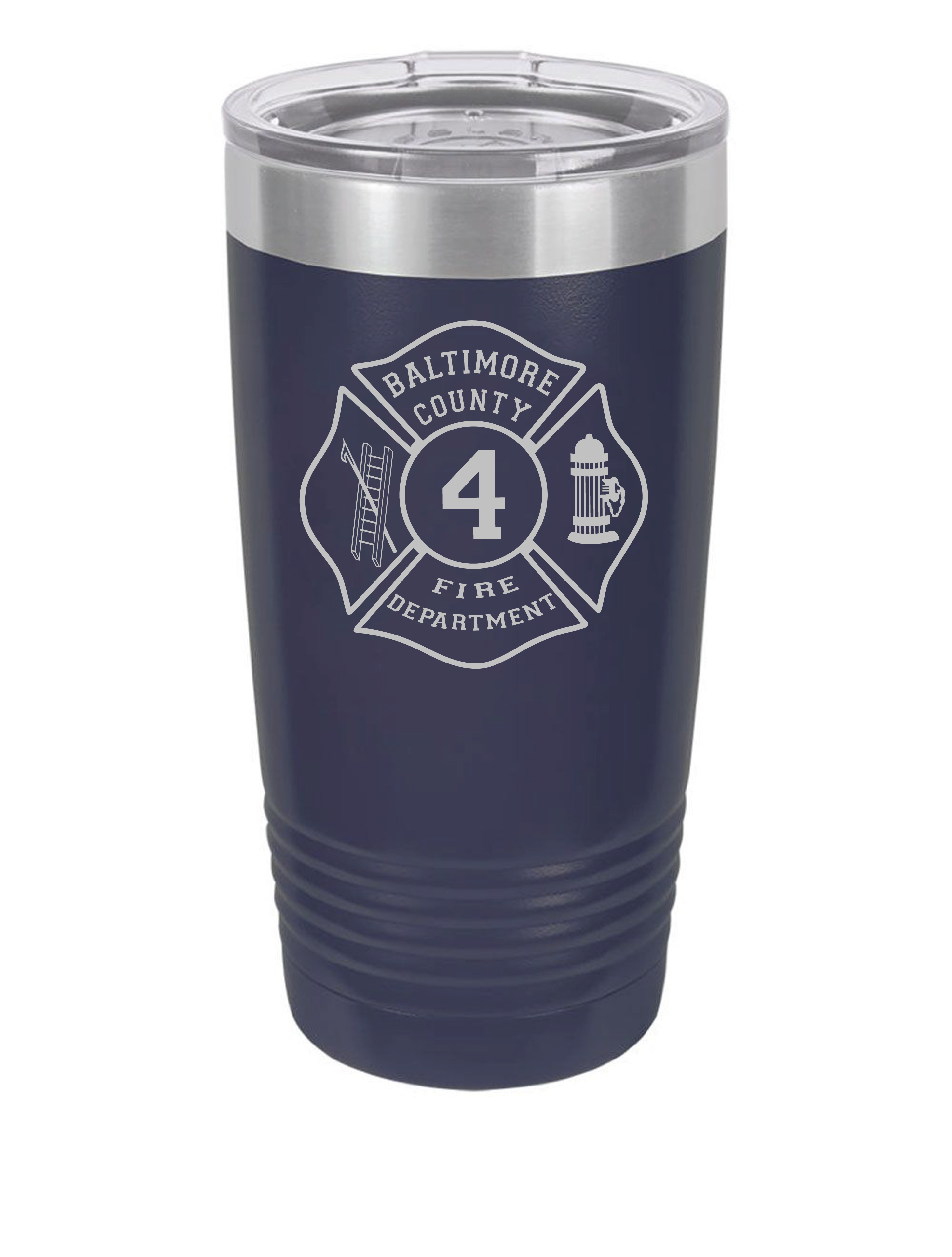 S4 BCoFD Polar Laser Engraved 20oz Tumbler - Navy Blue with Lid (L)