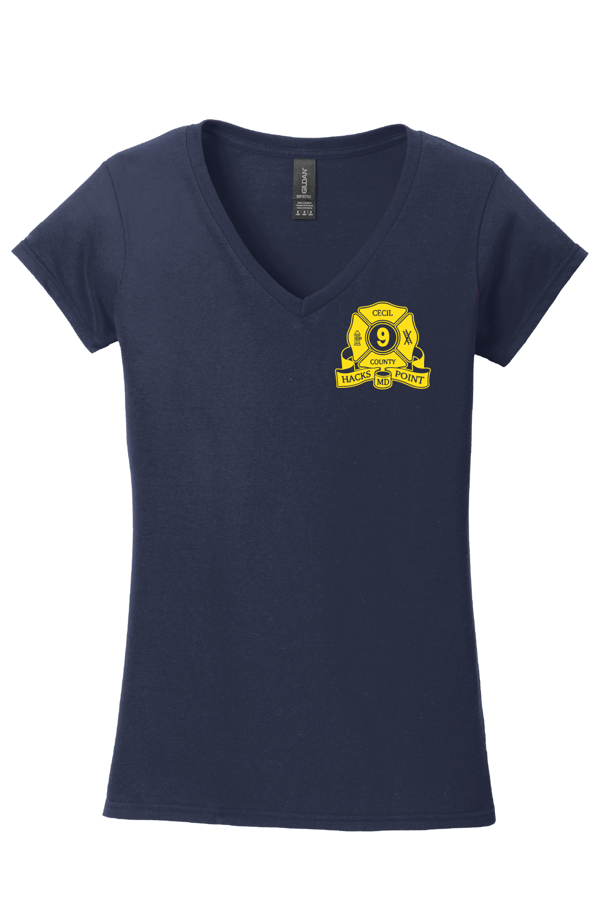HPFC Gildan Women's Softstyle® V-Neck T-Shirt - Optional Back Print (SP)