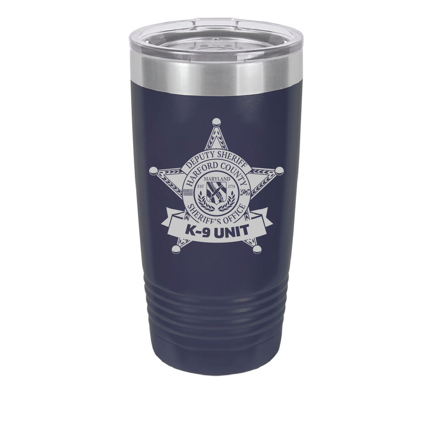 HCSSO Polar Laser Engraved 20oz Tumbler - Navy Blue with Lid (L)