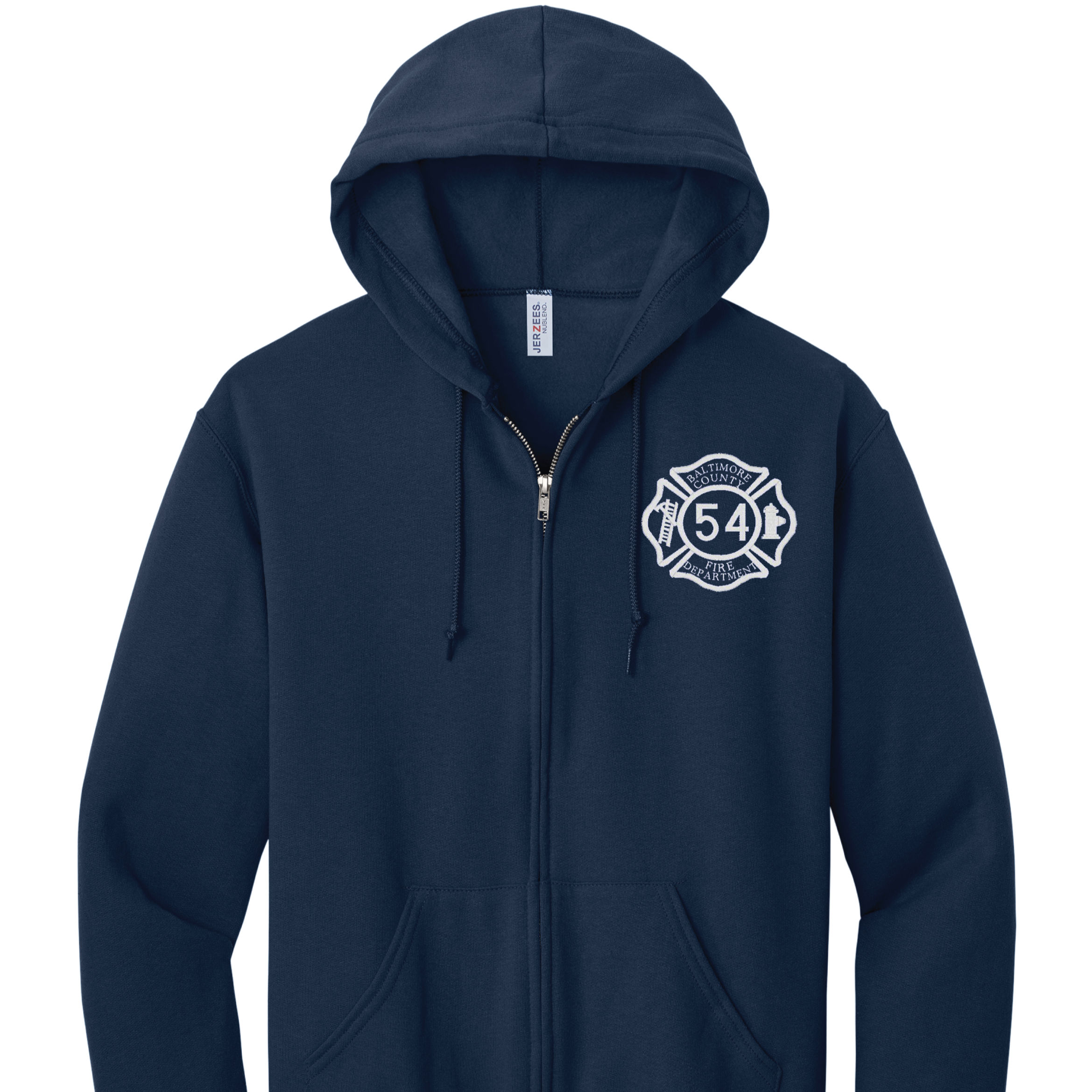 S54 BCoFD Jerzee Embroidered Full Zip Hoodie (E)