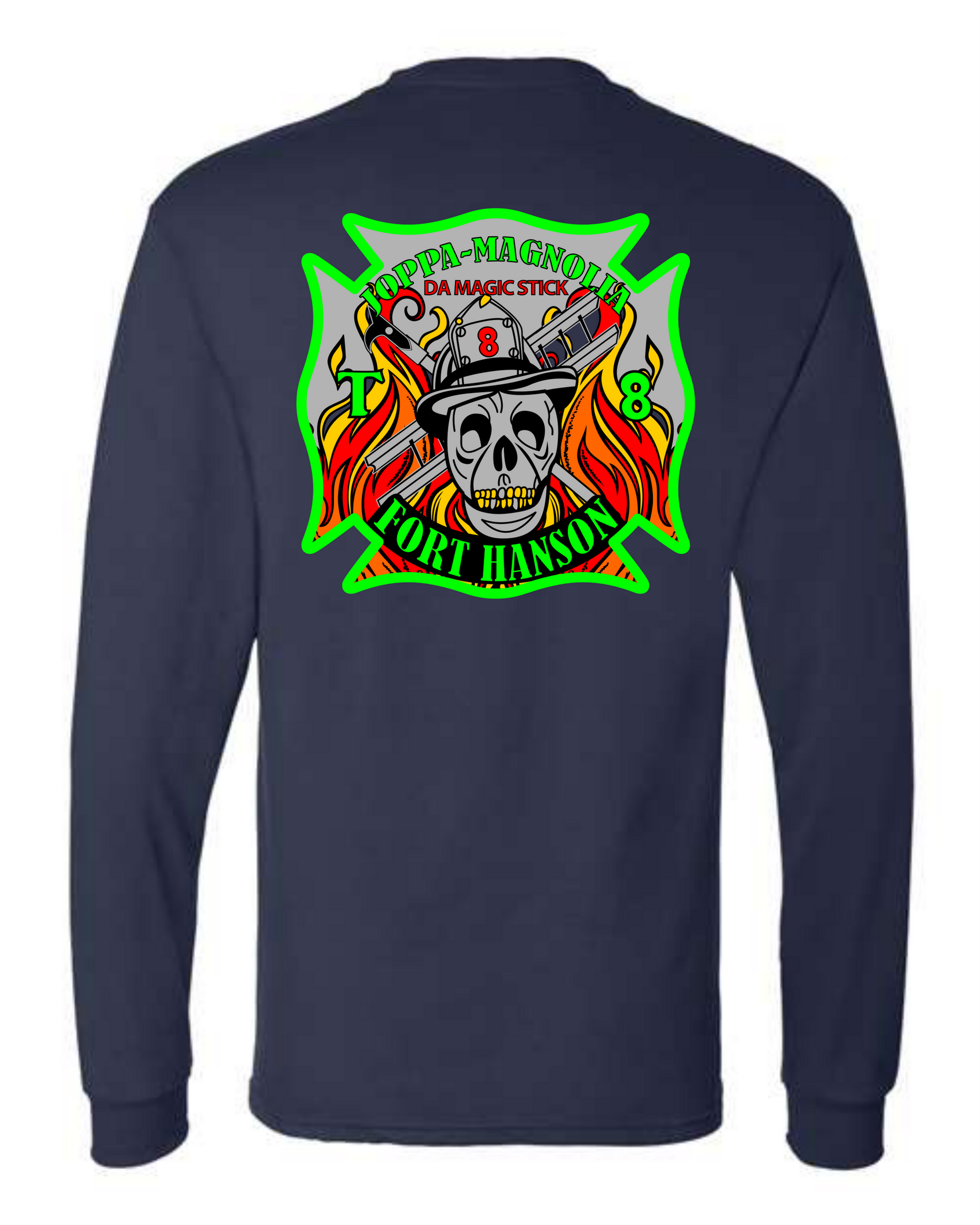 Joppa Port & Company Skull Long Sleeve T-Shirt (DTG)