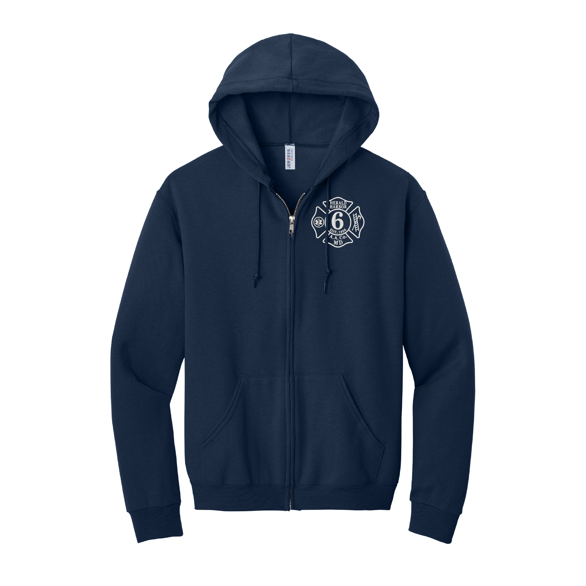 HH6 Jerzees Full-Zip Embroidered Hoodie (E)