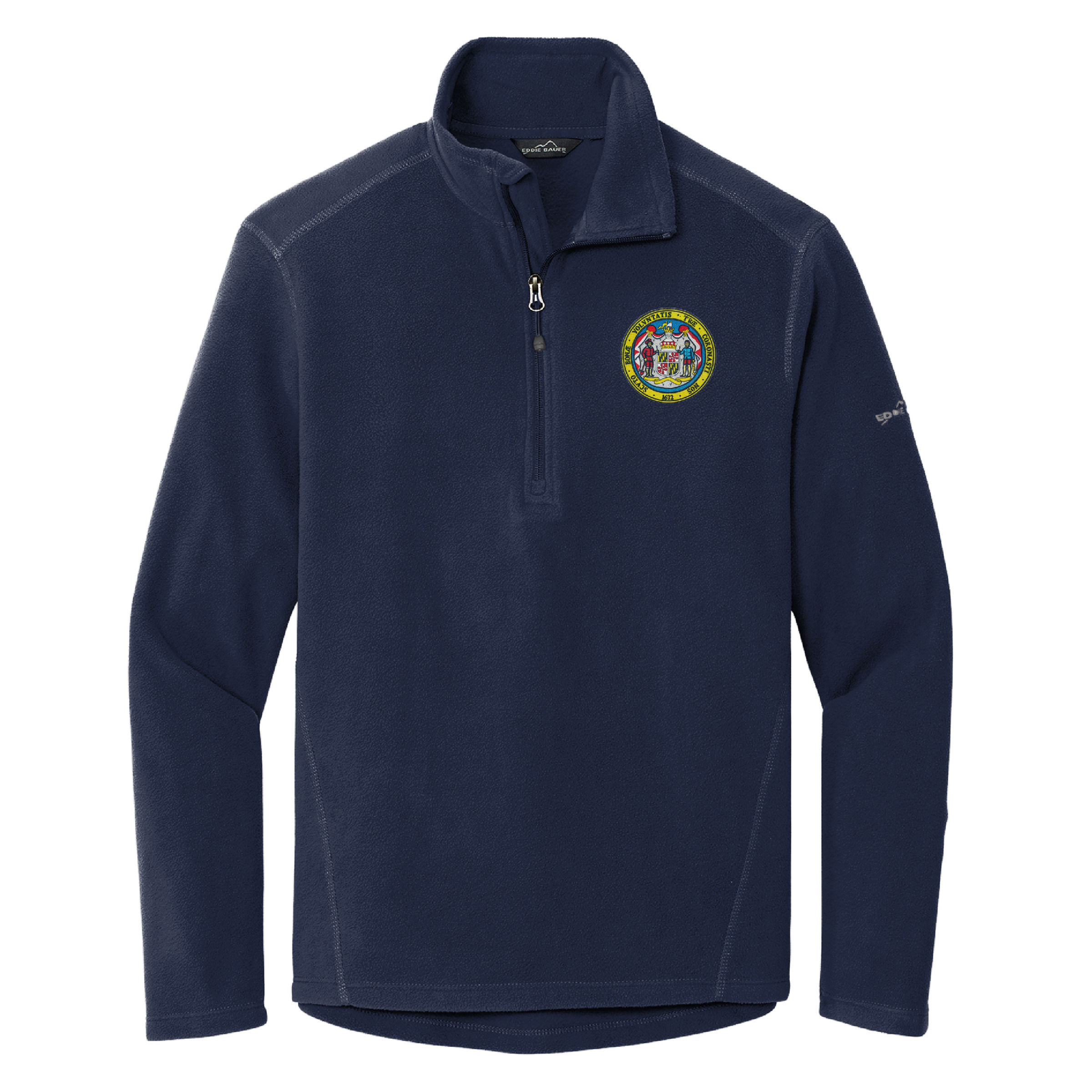 MD State House Eddie Bauer® Men's 1/2-Zip Microfleece Jacket (E)