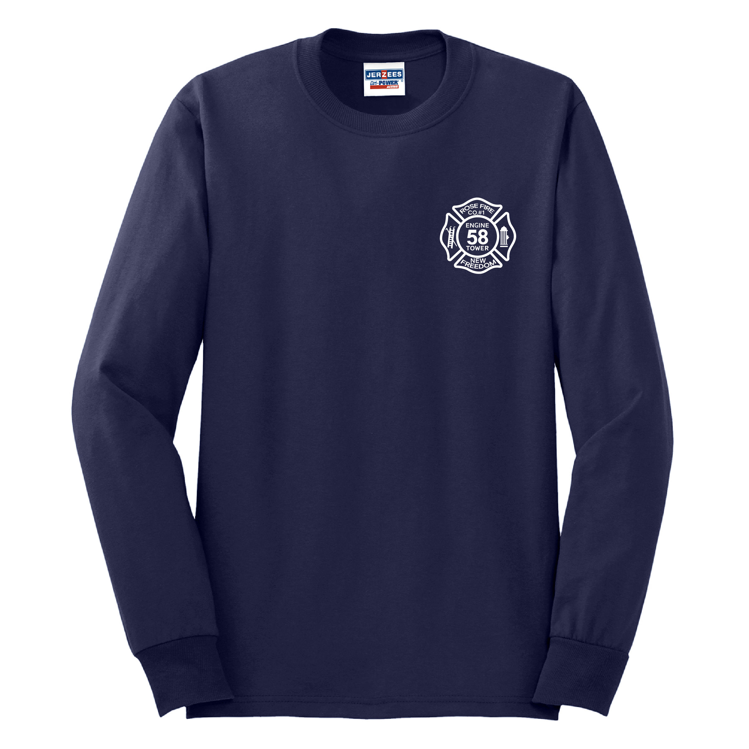 Rose Fire Jerzees ENG-TOWER Youth Long Sleeve T-Shirt (DTG)