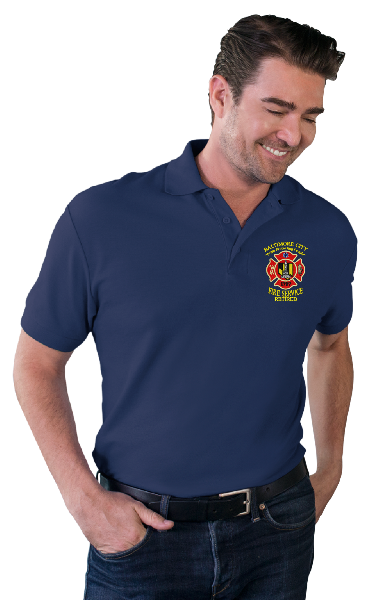BCFD-R Blue Generation Men's Soft Touch Short-Sleeve Pique Polo (E)
