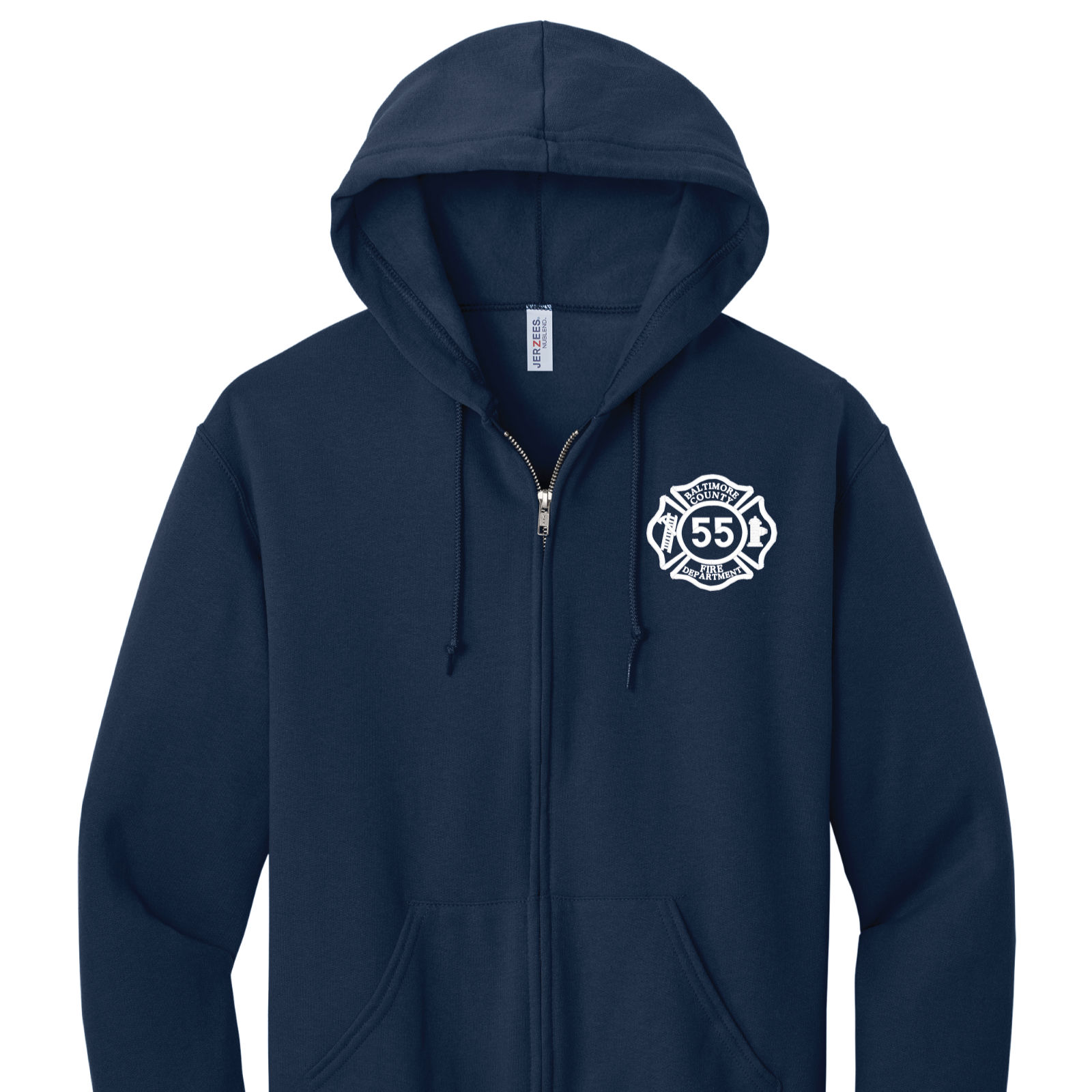 S55 BCoFD Jerzee Embroidered Full Zip Hoodie (E)