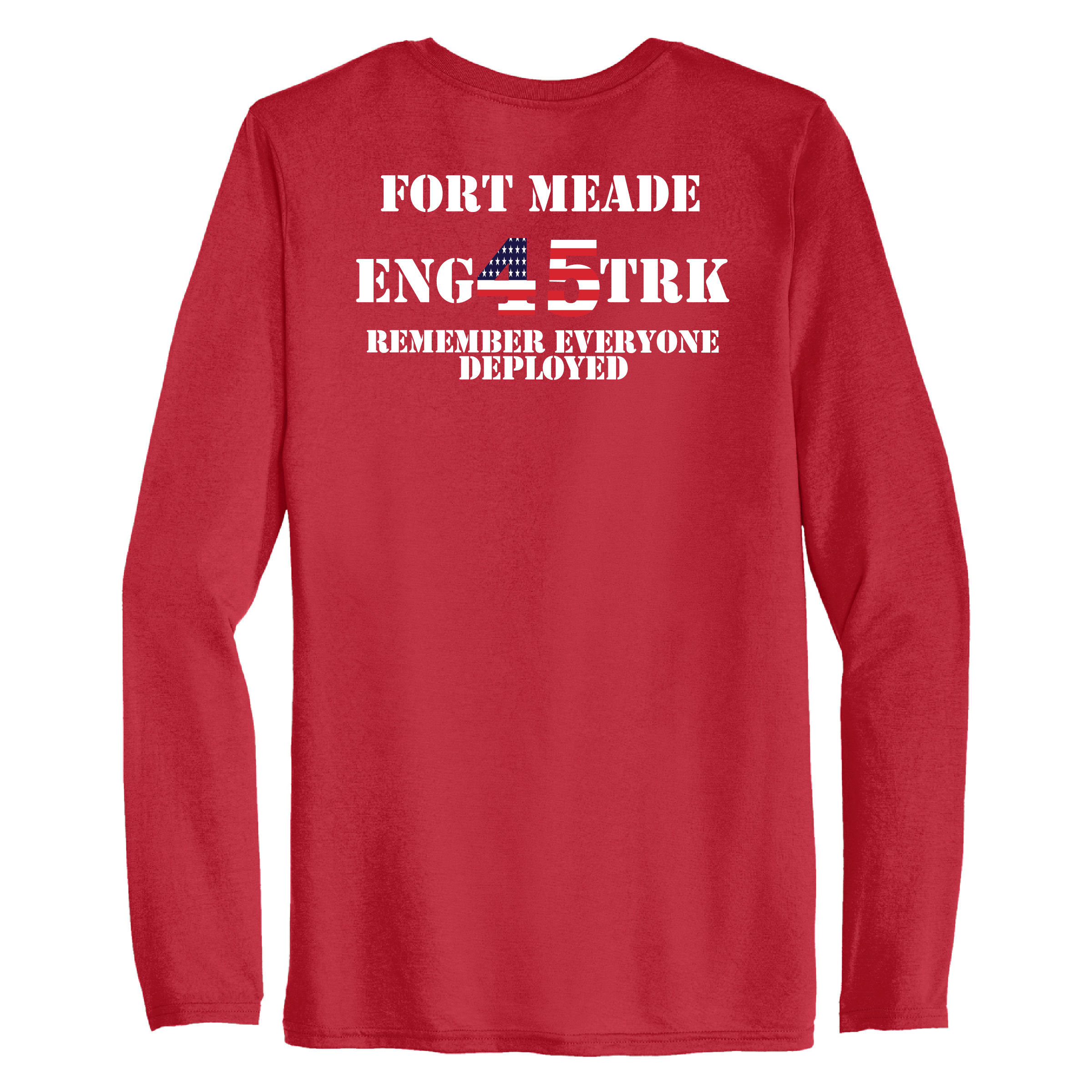 Fort Meade Gildan RED Long Sleeve T-Shirt (DTG)