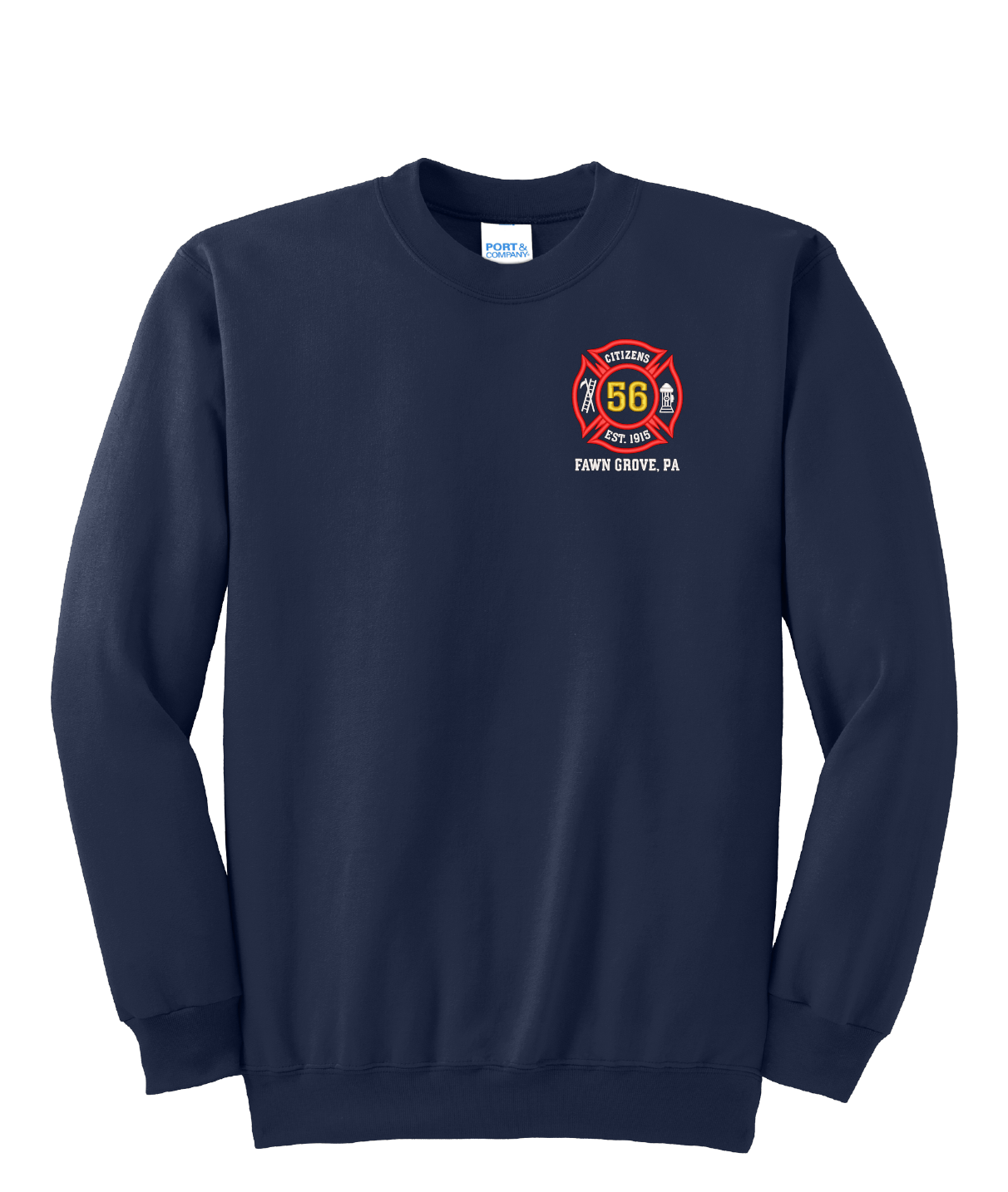 Citizens Port & Company® Tall Essential Fleece Crewneck Sweatshirt (E)