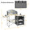 Thumbnail: Foldable Outdoor BBQ Portable Grilling Table with Windscreen Bag
