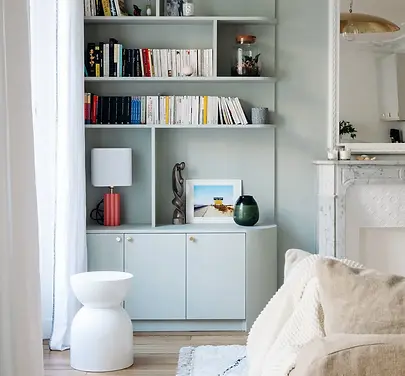 salon bibliothèque sur mesure