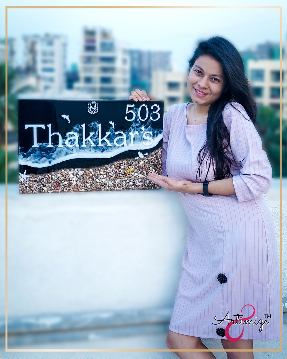 Thumbnail: Beach Effect Resin Name Plate