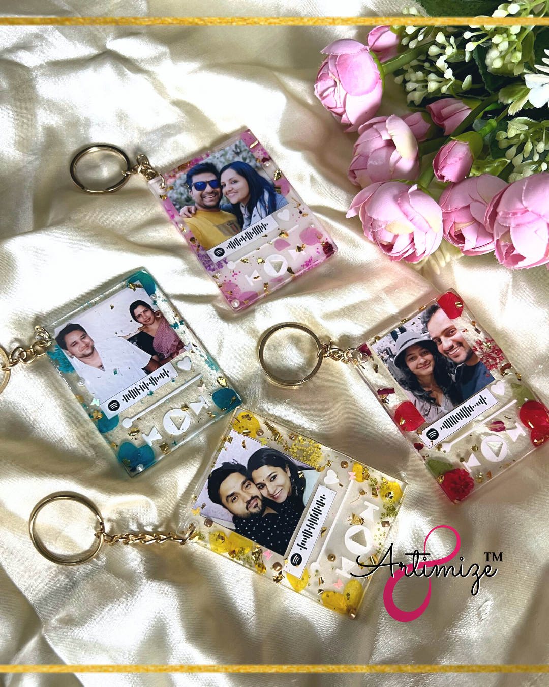 Resin Spotify Keychains