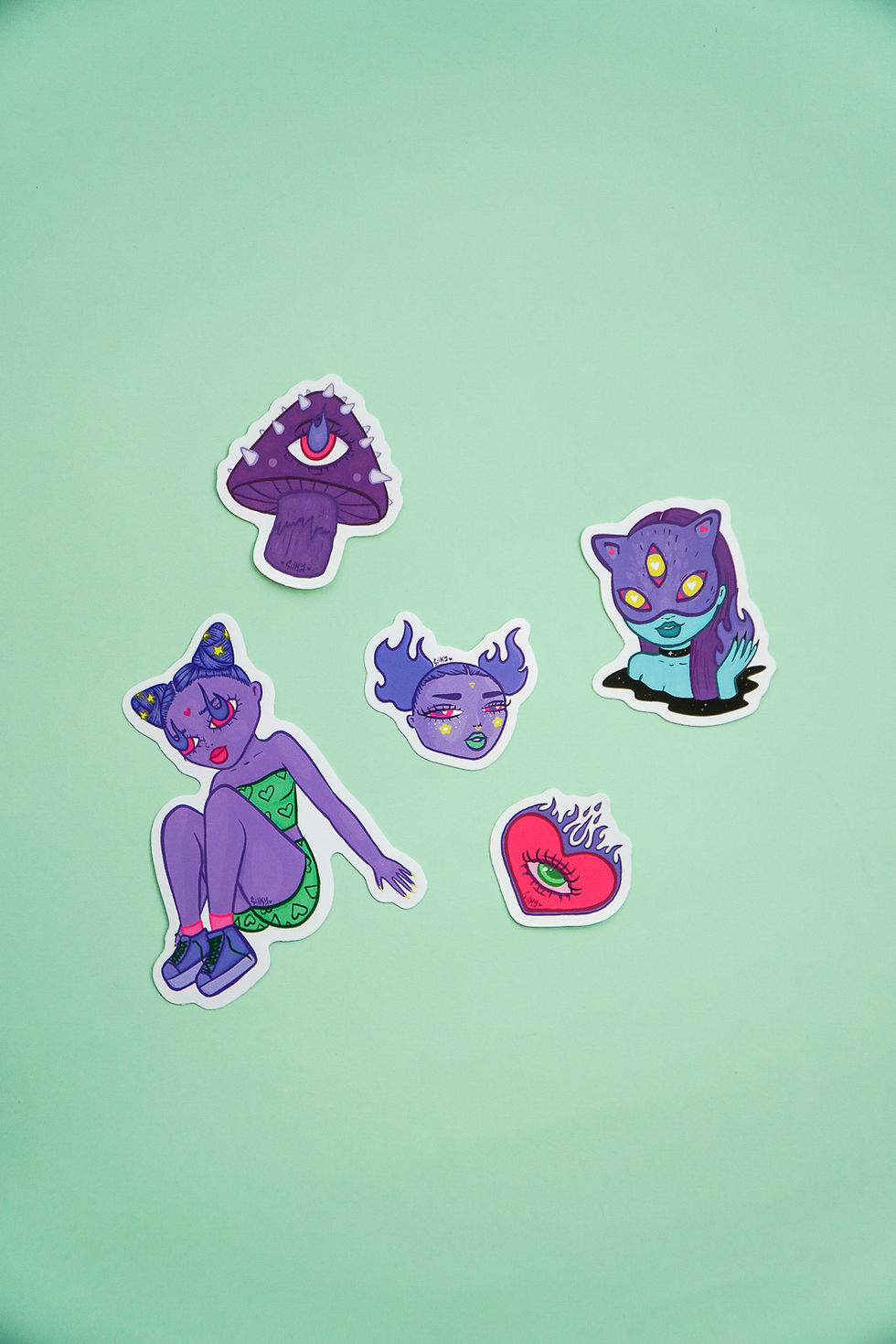Thumbnail: Purple Flame Sticker Pack