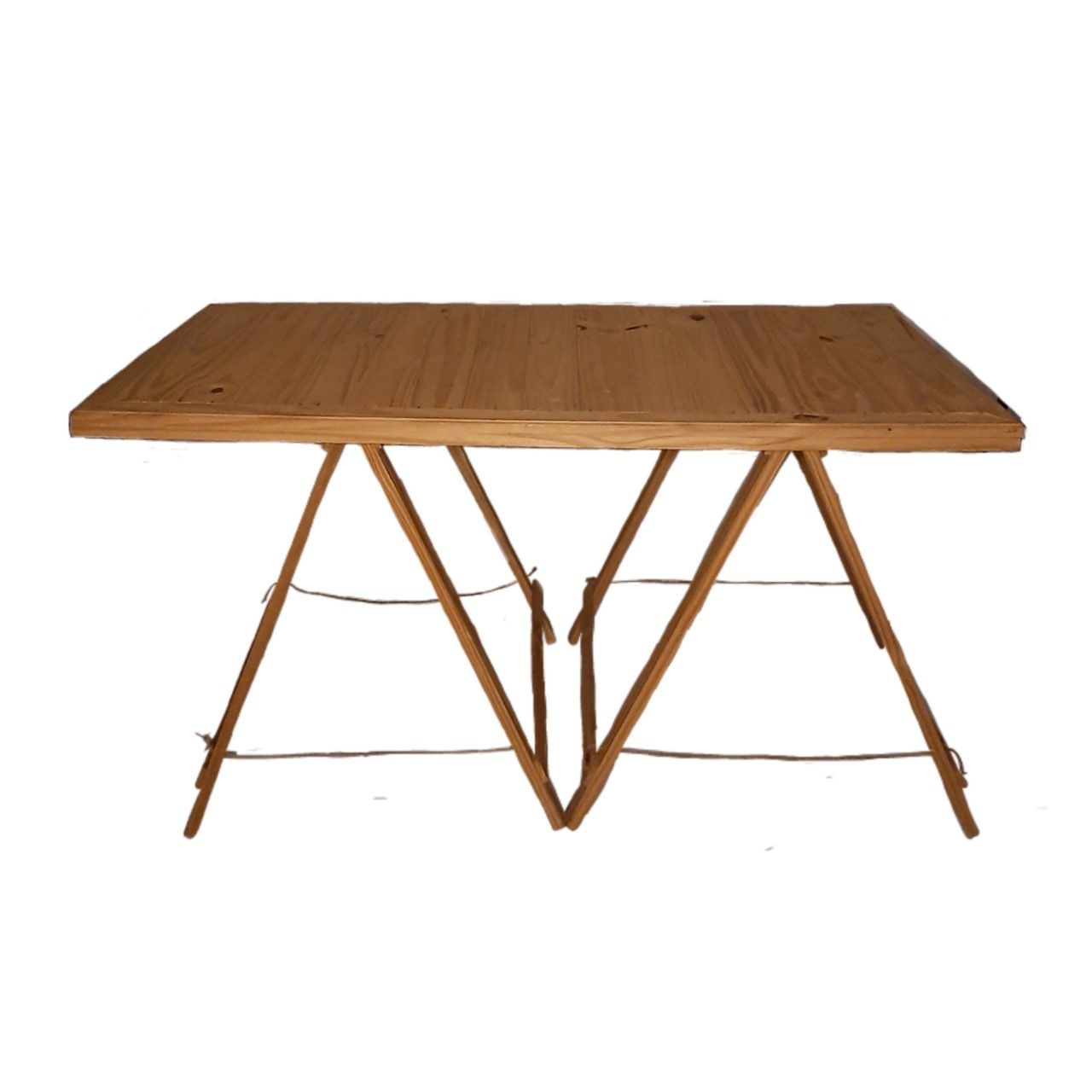 MESA CAVALETE EM PINUS NATURAL PARA LOCAÇÃO
