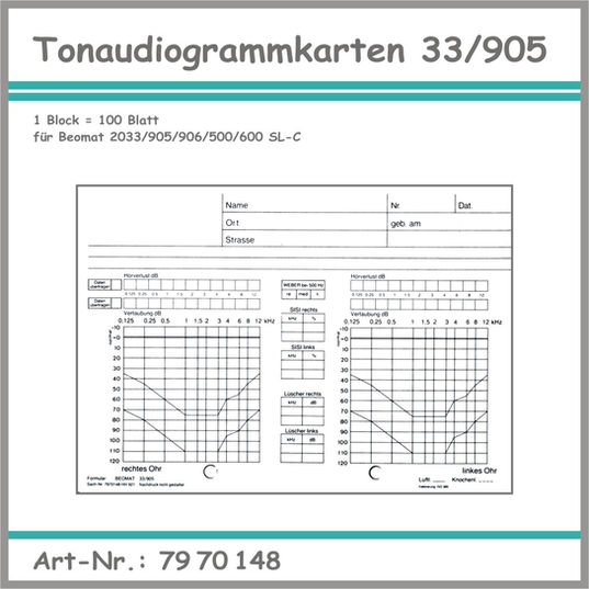Tonaudiogrammkarten 33/905