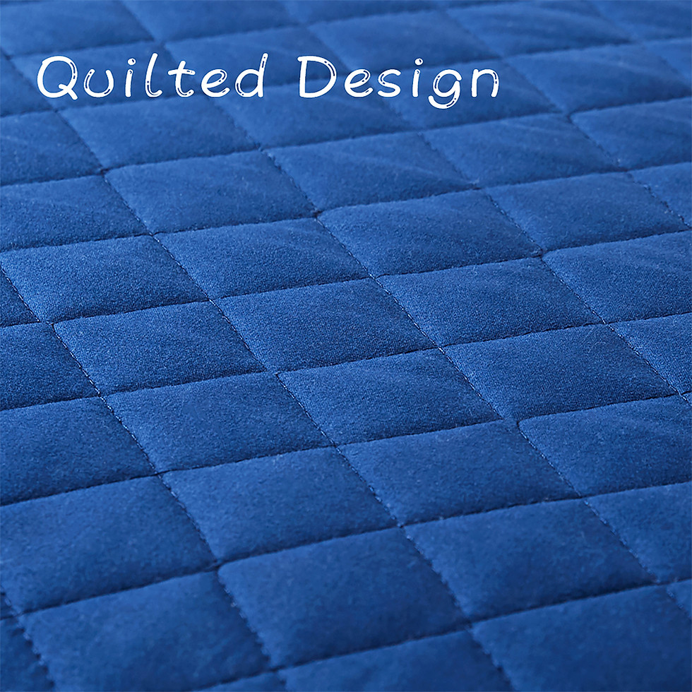 Thumbnail: Blue Quilt Bedspread Set (3pcs)