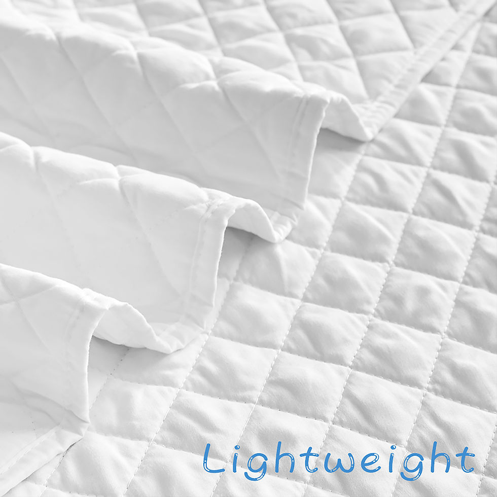 Thumbnail: White Quilt Bedspread Set (3pcs)