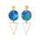 Thumbnail: blue & aqua geometric earrings