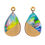 Thumbnail: bright neon & gold foil teardrop earrings