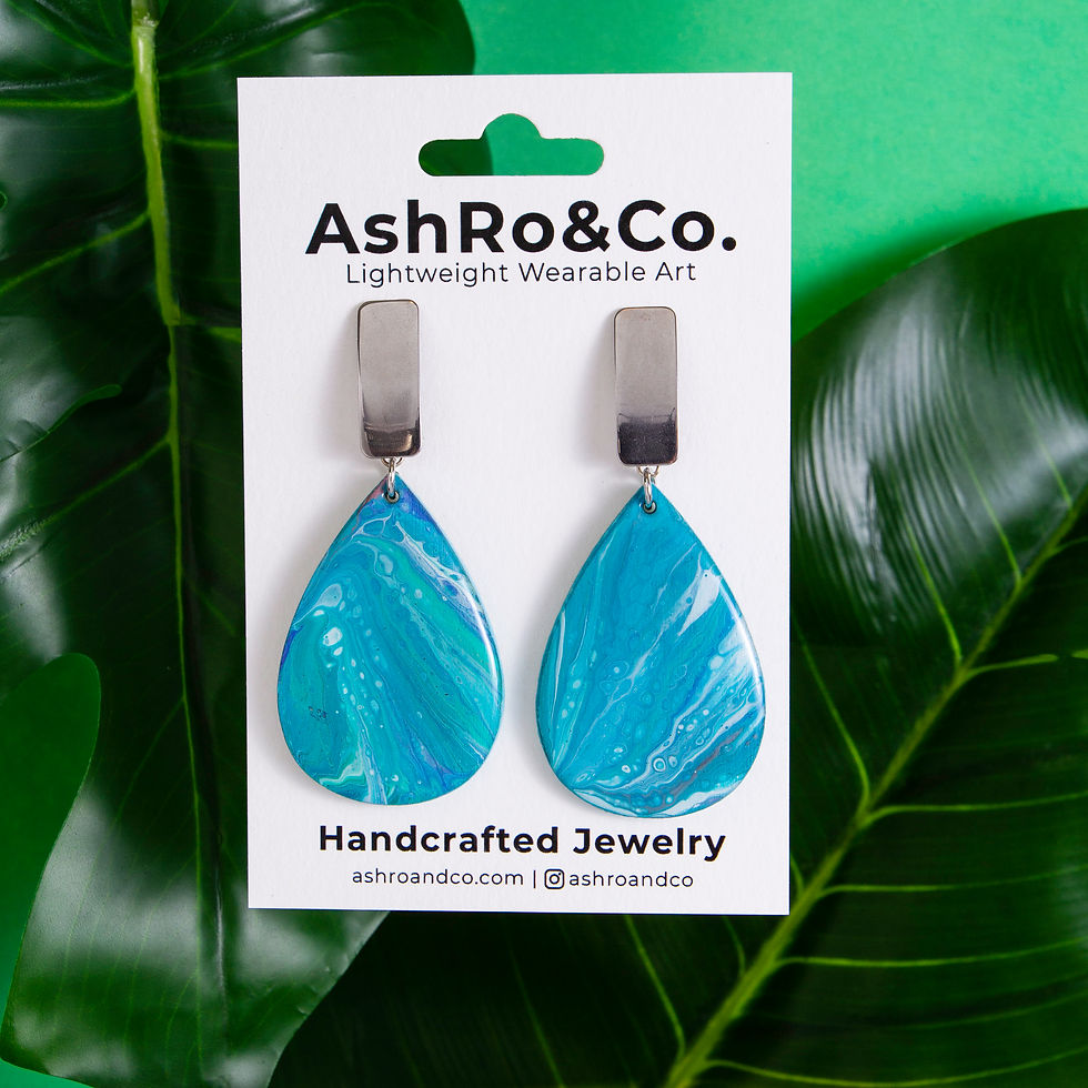 Thumbnail: blue teardrop earrings