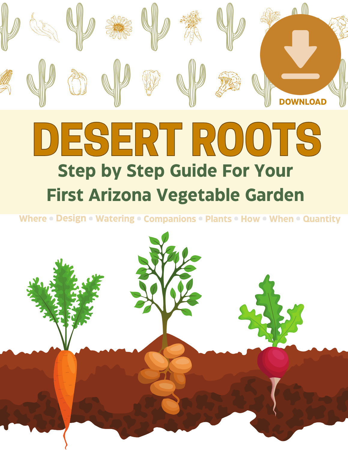 Desert Roots - DIGITAL DOWNLOAD - The Arizona Desert Vegetable Garden Guide