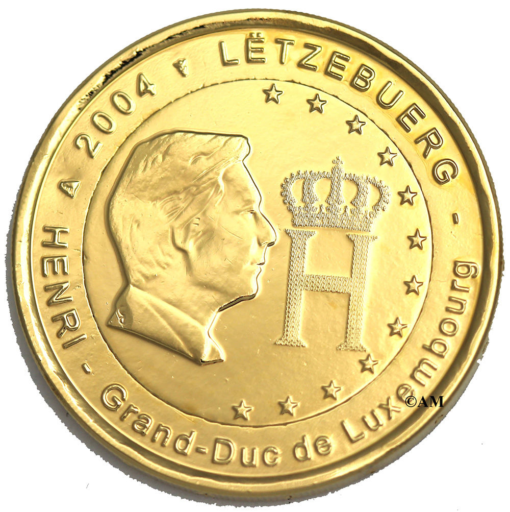 Luxembourg 2004 Henri - Pièce de 2€ dorée à l'or fin 24 carats (319628)