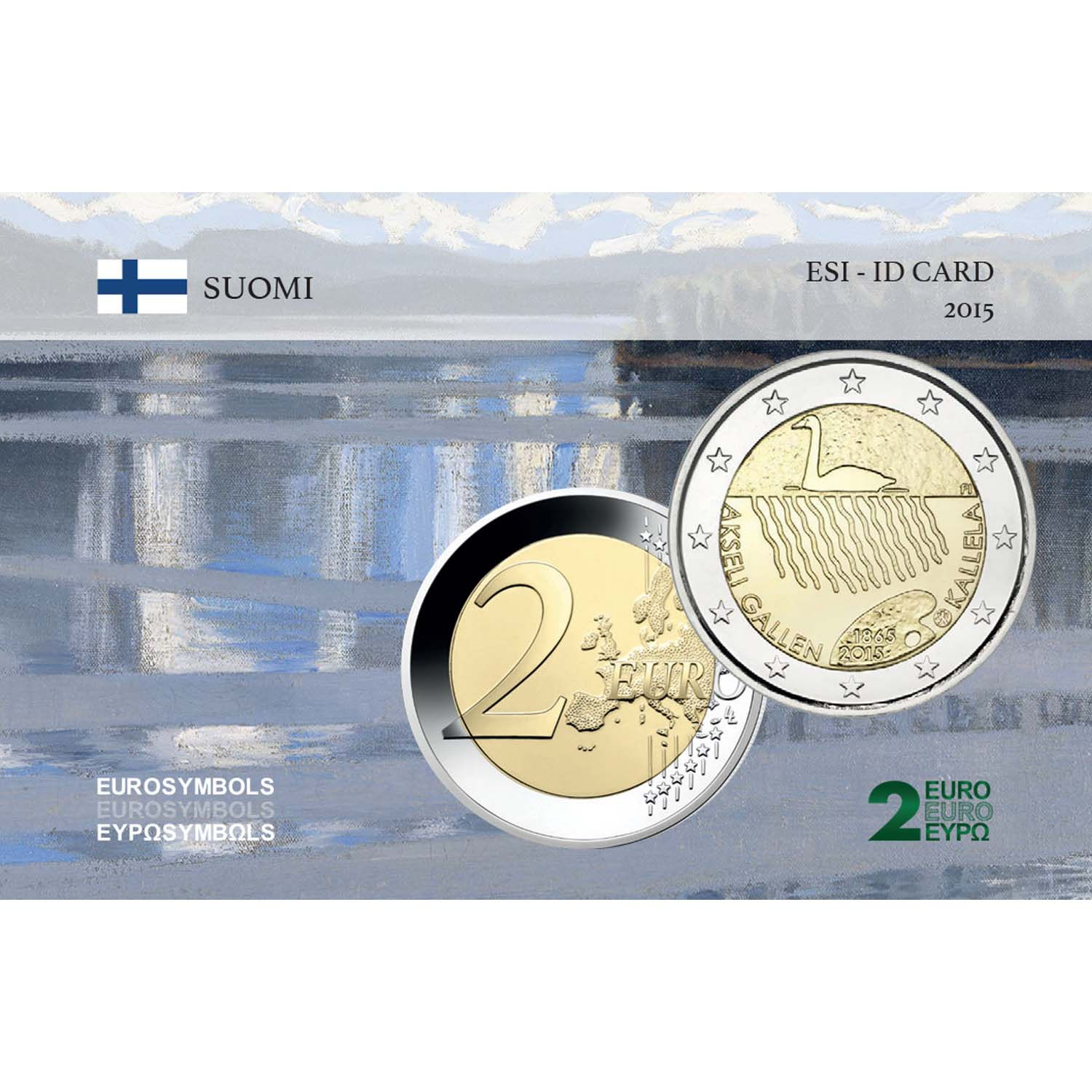 Finlande 2015 Gallen - Carte commémorative