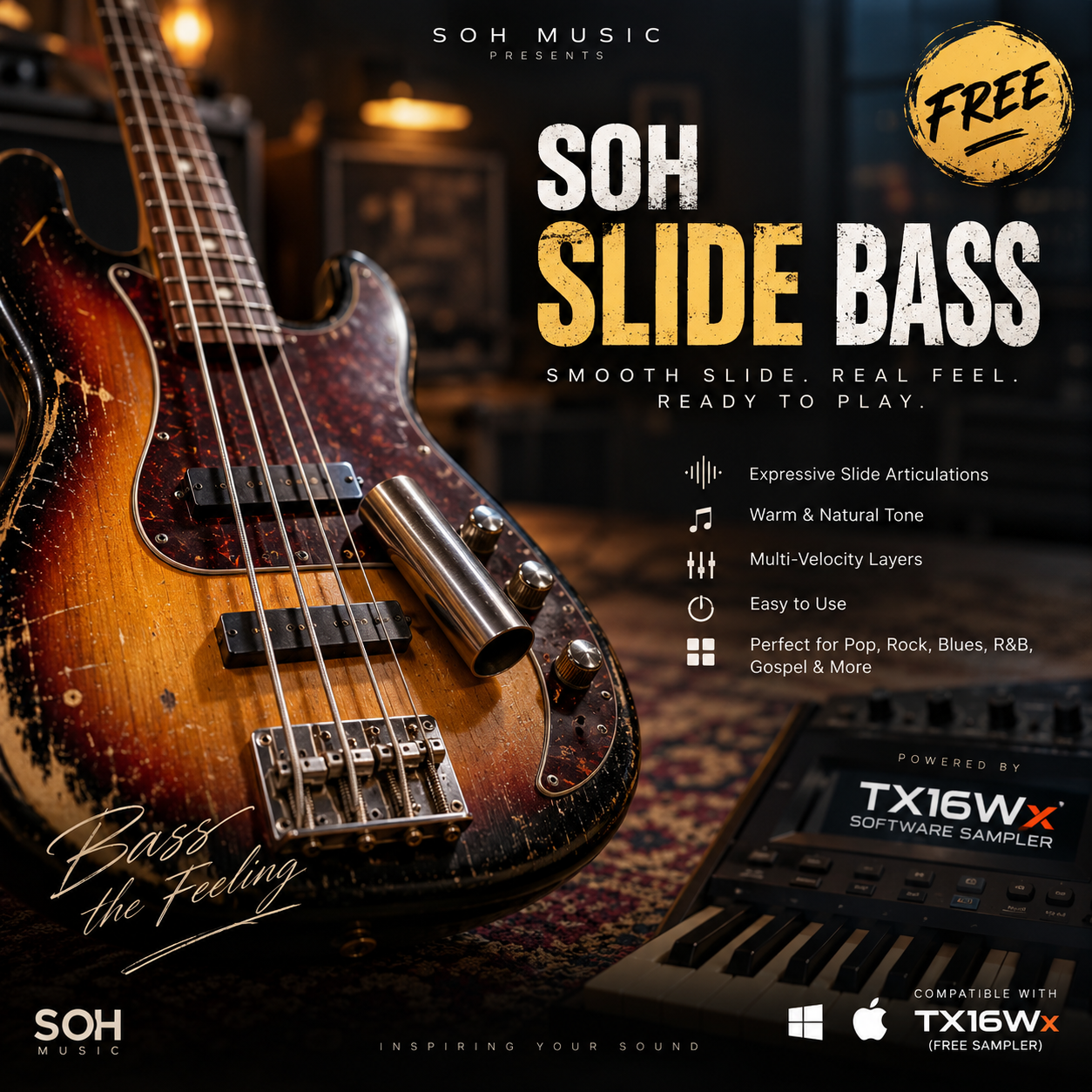 Free Slide Bass Instrument ( TX16Wx Samples)