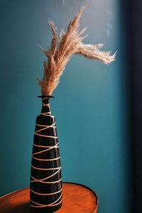 Vase monté au colombin, grès blanc, email tenmoku effet au scotch fin, cuisson ox