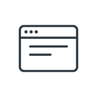 a desktop computer screen icon