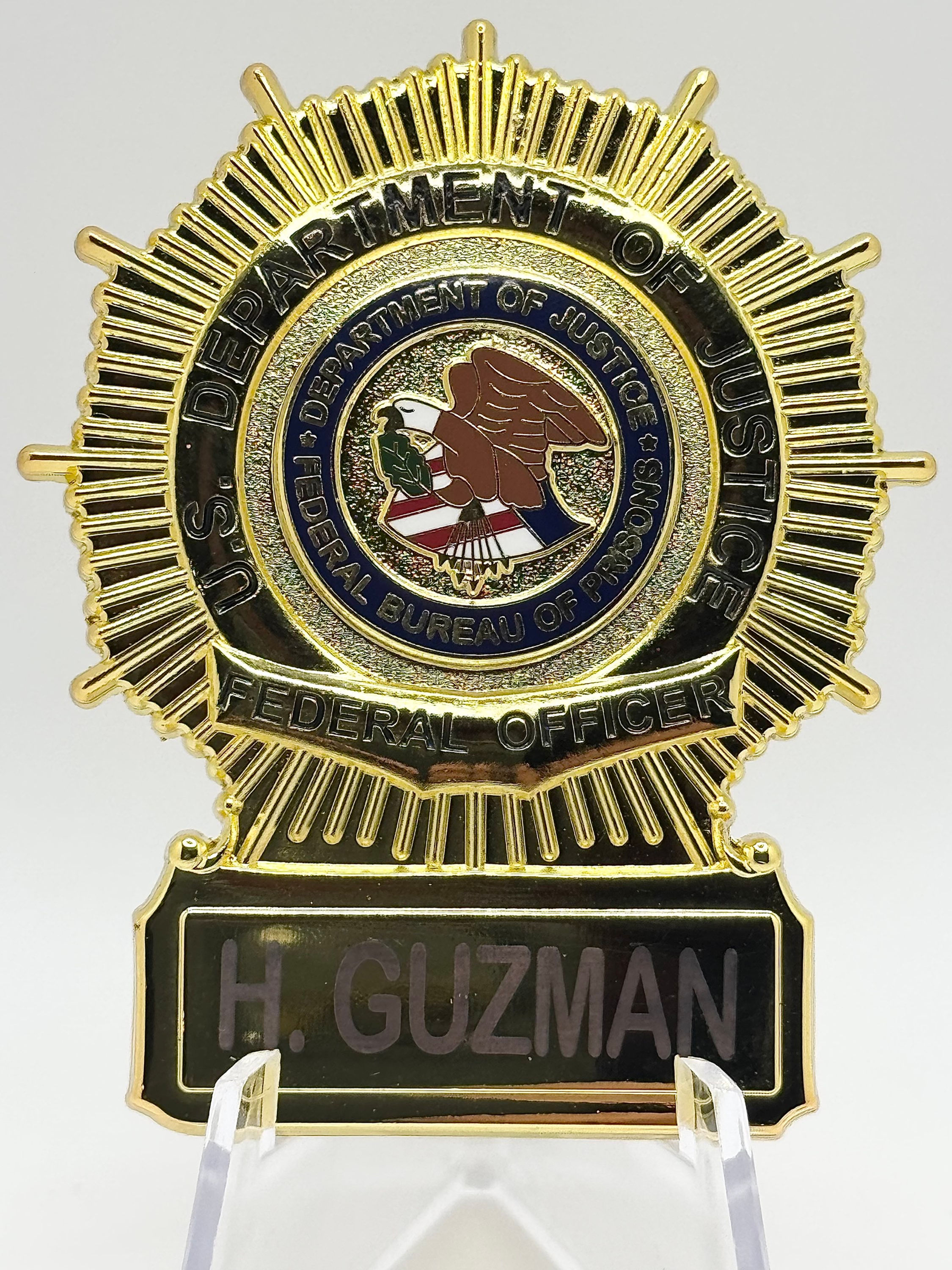 BUREAU OF PRISONS BADGE (not for sale) CUSTOMER CUSTOM ORDER 