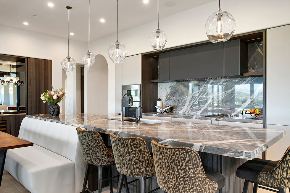 LEICHT kitchen in Shady Canyon Irvine with Mediterranean roots and contemporary style. 