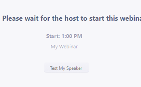 Zoom Webinar FAQ