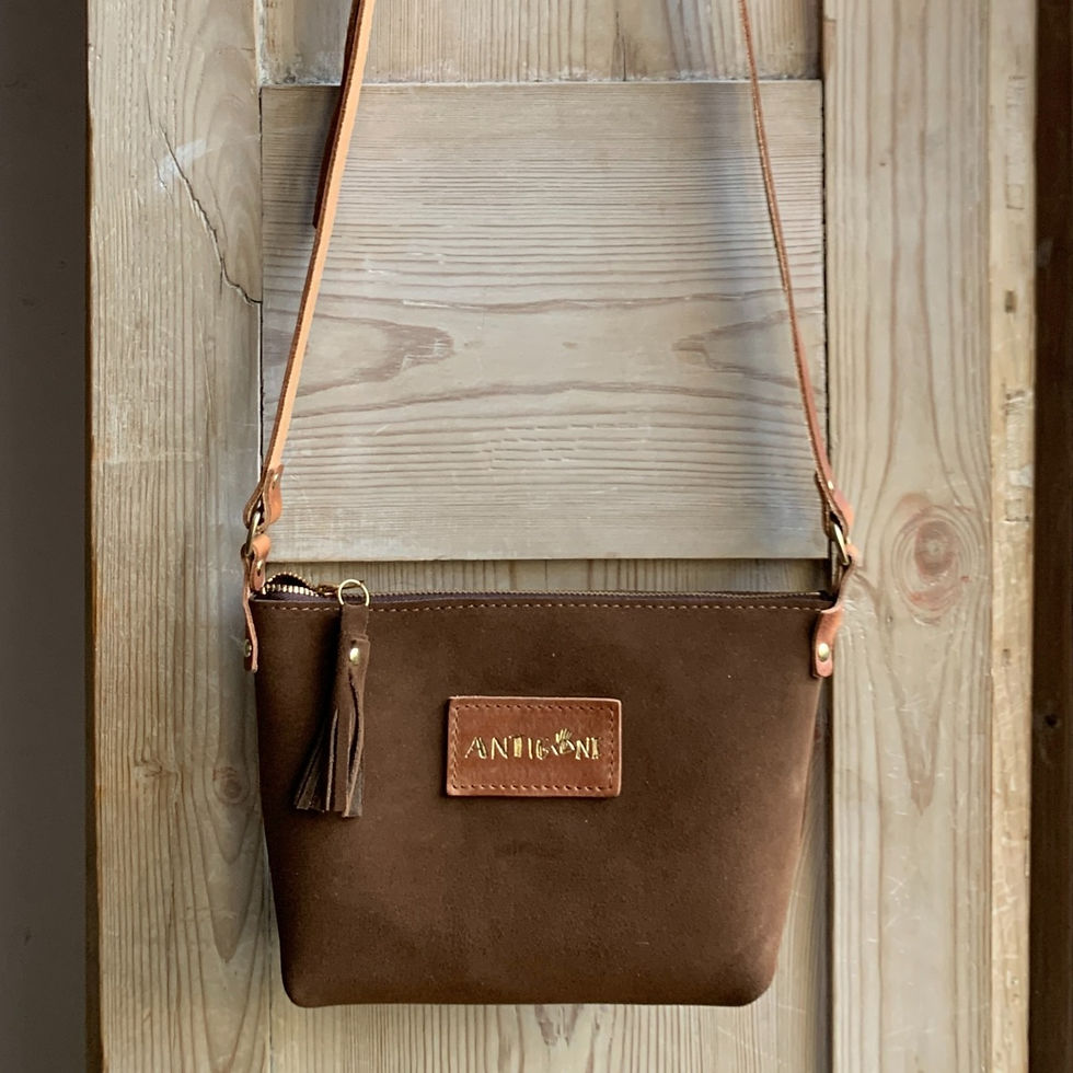 Arete Chestnut Suede cross body bag