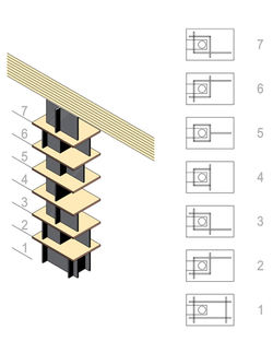 Monopost Cover Bookshelf and Faux Glulam CAD