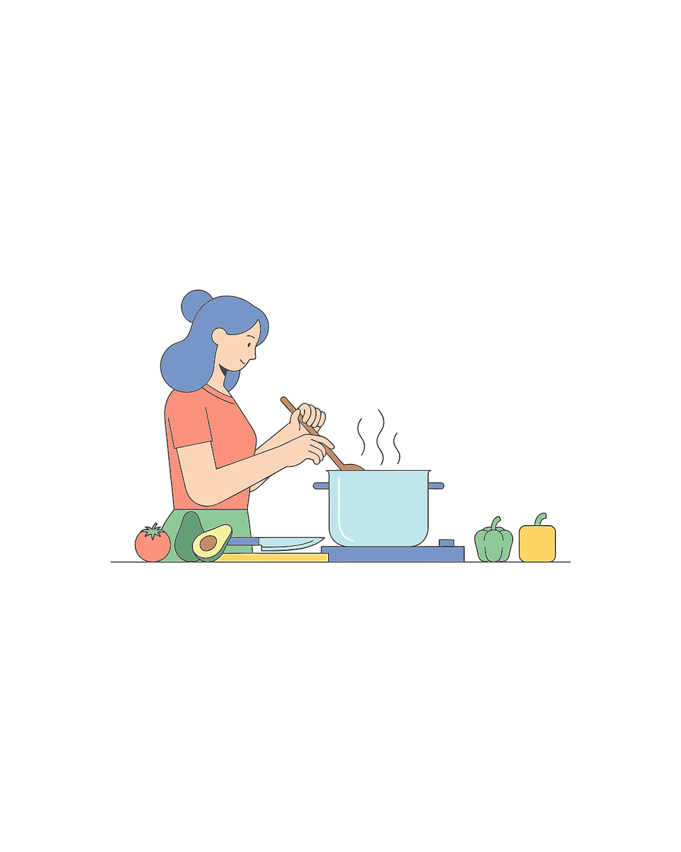 Woman cooking