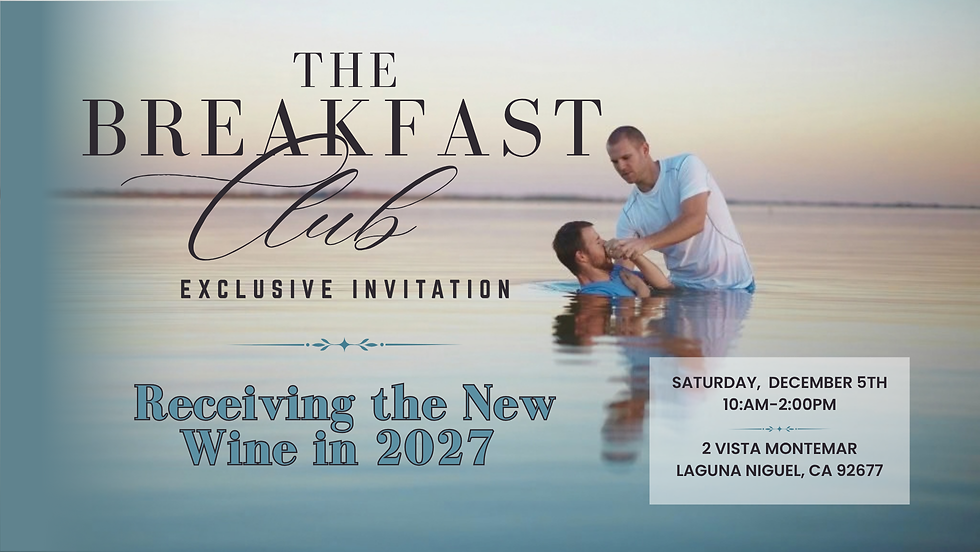 Exclusive Invite ~ Receiving the New Wine!