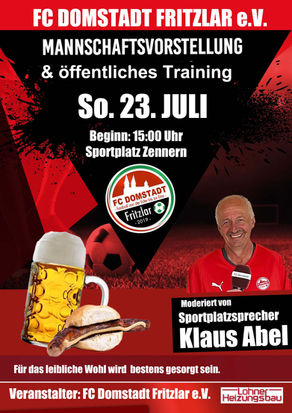 Mannschaftsvorstellung und öffentliches Training