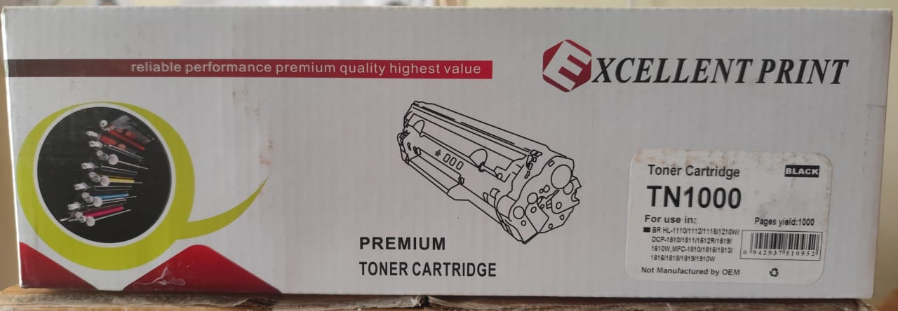  TN1000 Compatible Toner Cartridge Excellent print 