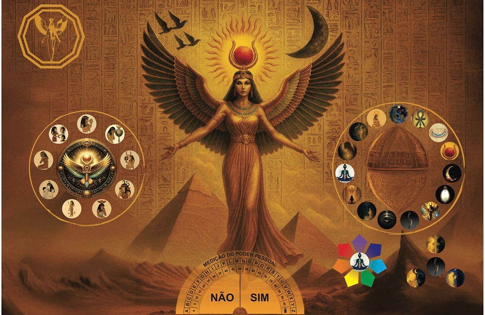 Mesa radiônica para iniciantes com pêndulo e símbolos