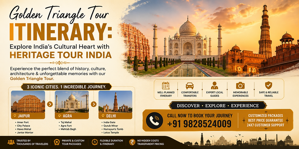 Golden Triangle Tour Itinerary: Explore India’s Cultural Heart with Heritage Tour India