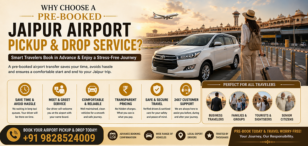 Why Book a Jaipur Airport Pickup and Drop Service?
