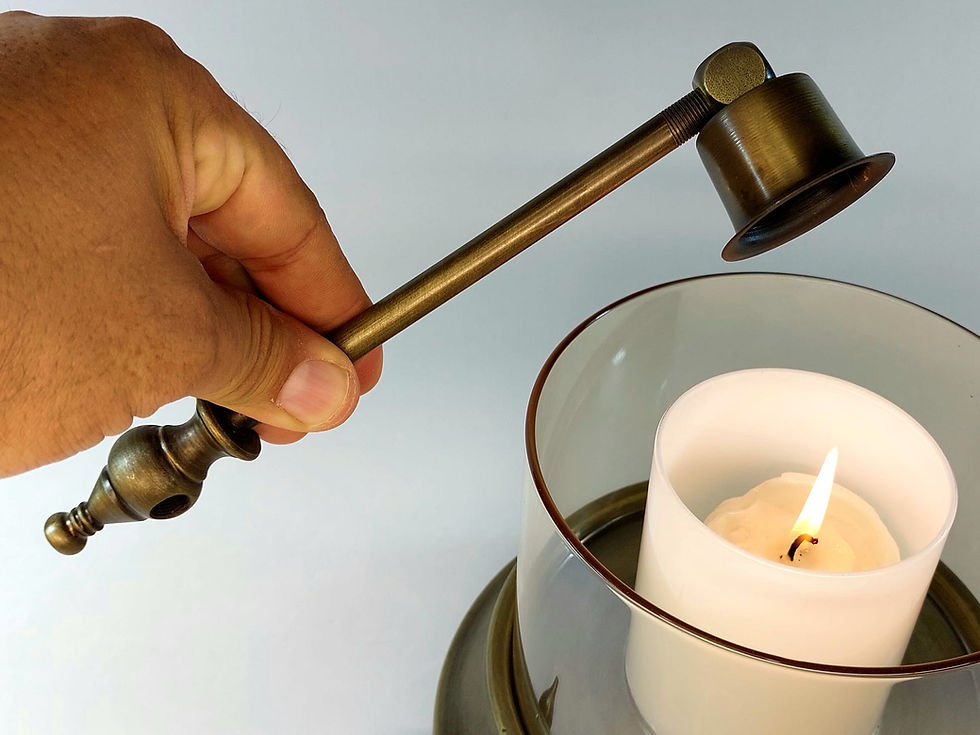 Küçük resim: BRONZSİSTGB Cam Silindir İçinde Silindir ve Metal Mumluk