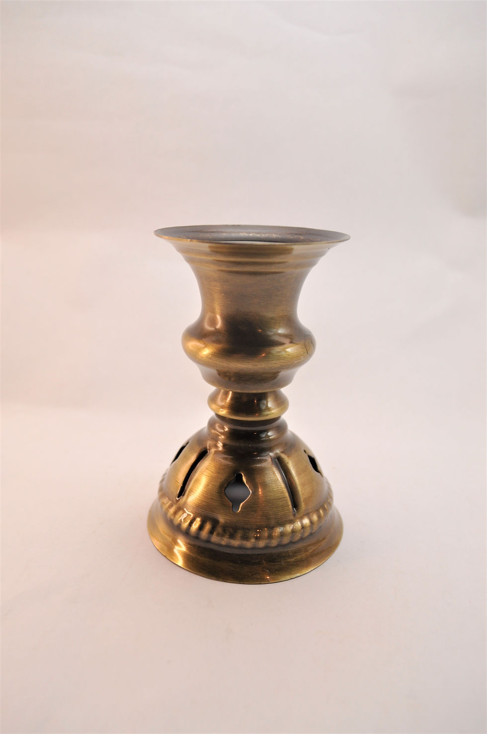 MİNİ Pirinç Eskitme Şamdan Mumluk