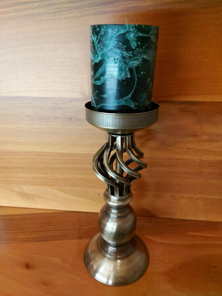 Küçük resim: VERDE Silindir Mermer Dekoratif Mum