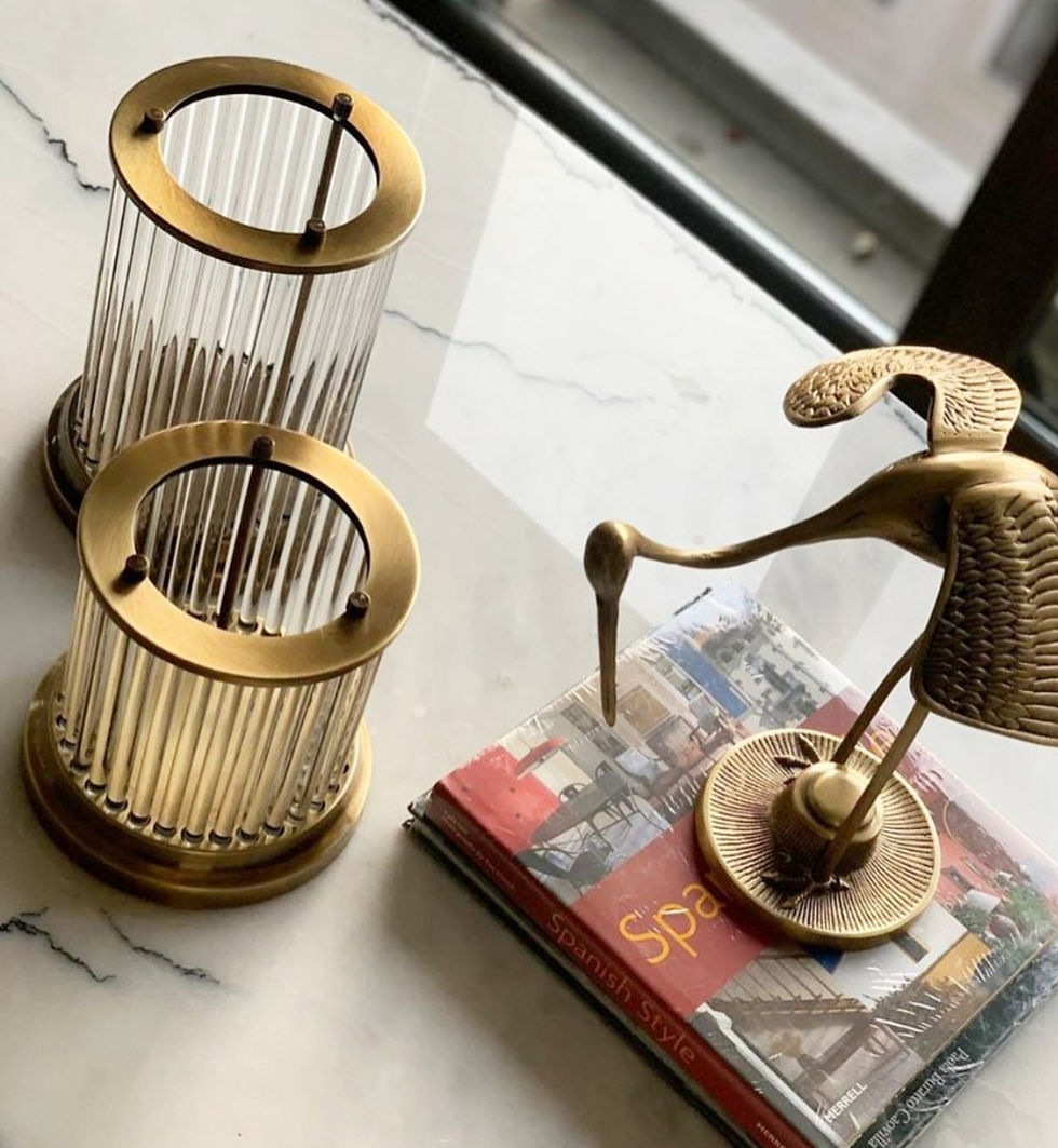 Küçük resim: Kristal Camlı Silindir Mumluk