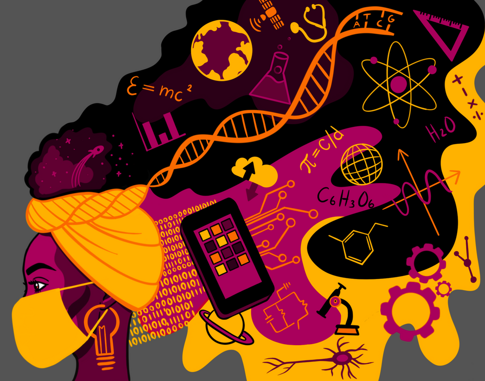 An image designed for a project within the #BlackinSTEM movement.