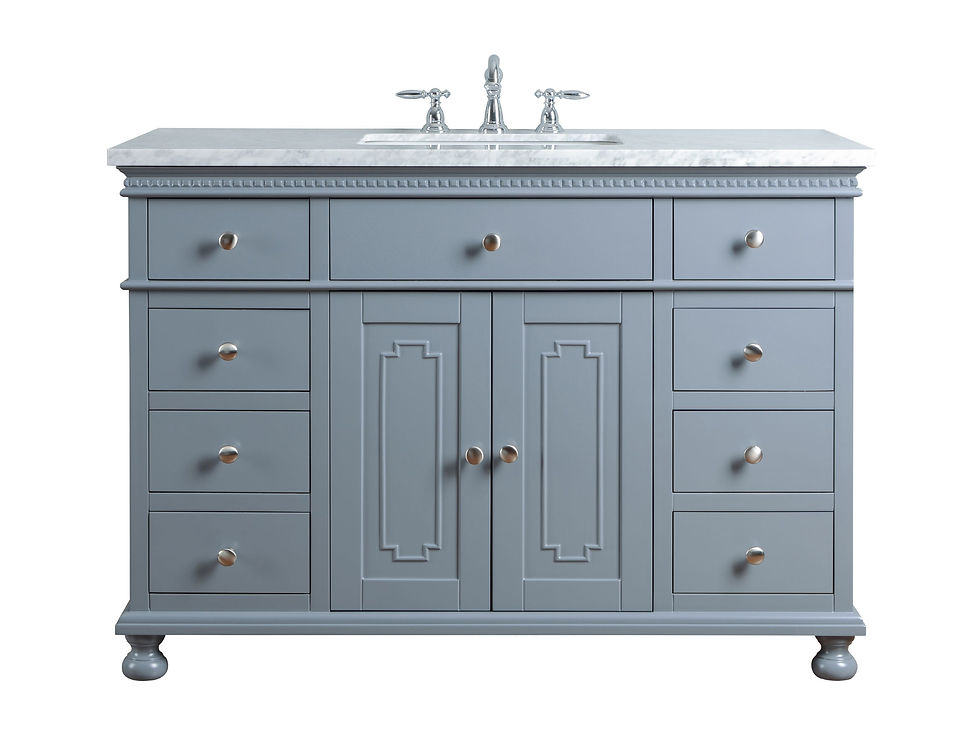 Thumbnail: Abigail Embellished 48" Grey Single Sink Vanity